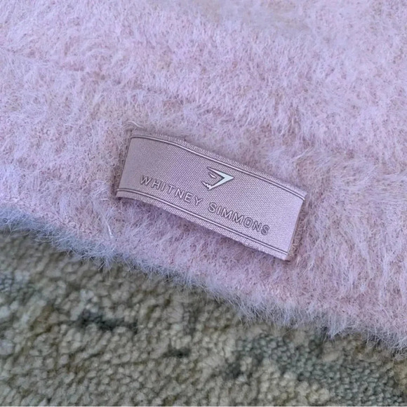 Gymshark Whitney Eyelash Knit Bandeau Crop Top Workout Gym Pressed Petal Pink:XS - Picture 5 of 9